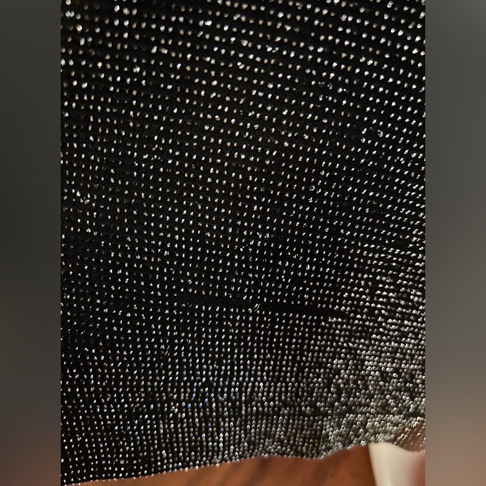 Bebe long black and silver shimmery dress - Picture 6 of 6